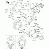 Схема вузла: Headlight(s) для Kawasaki KL650 KLR650