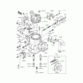Схема вузла: Cylinder head/cylinder(1/2) для Kawasaki KX250/ KX252 KX250