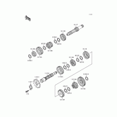 Схема вузла: Трансмісія для Kawasaki KMX125