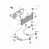 Схема узла: Масляный охладитель для Kawasaki ZX400 ZXR400