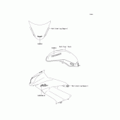 Схема вузла: Наклейки (Чорний; CBF) для Kawasaki EX400 Ninja 400R