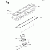Схема узла: Цилиндр & Поршень для Kawasaki ZR750 Z750R ABS
