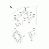 Схема узла: Задний тормоз для Kawasaki KL650 KLR650