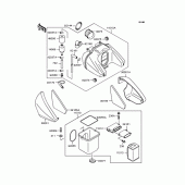 Схема узла: Воздушный фильтр (ZR400-G2‾G4) для Kawasaki ZR400 Zephyr X