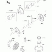 Схема вузла: Масляний насос для Kawasaki ZX600 ZZ-R600