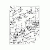 Схема вузла: Карбюратор для Kawasaki ZR1100 ZRX1100-II