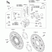 Схема узла: Передний тормоз для Kawasaki EX650 Ninja 650 ABS