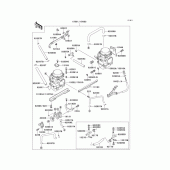 Схема вузла: Карбюратор(1/2) для Kawasaki EX250 GPX250R