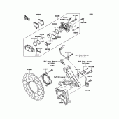 Схема вузла: Заднє гальмо для Kawasaki ZG1400 1400GTR ABS