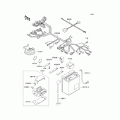 Схема узла: Электрооборудование для Kawasaki ZX1100 GPZ1100