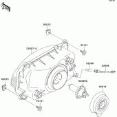 Схема вузла: Headlight(s) для Kawasaki ZX1100 GPZ1100