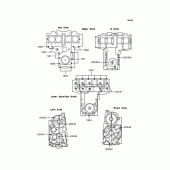 Схема вузла: Болти картера двигуна для Kawasaki ZR750 Zephyr