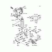 Схема узла: Подвеска/задний амортизатор для Kawasaki ZG1400 1400GTR ABS