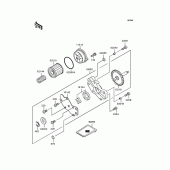 Схема вузла: Масляний насос & Масляний фільтр для Kawasaki KLX300R