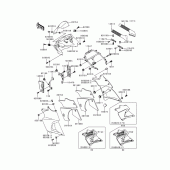 Схема вузла: Cowling(1/2)(kle500-a7/a8/a9) для Kawasaki KLE500