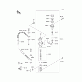 Схема узла: Задний тормозной цилиндр для Kawasaki KX125