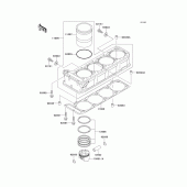 Схема узла: Цилиндр & Поршень для Kawasaki ZX1100 GPZ1100