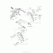 Схема вузла: Підвіска/задній амортизатор для Kawasaki VN1700 Vulcan 1700 Voyager