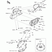 Схема вузла: Облицювальні елементи для Kawasaki ZR750 Z750