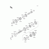 Схема вузла: Трансмісія для Kawasaki KMX125