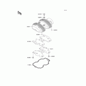 Схема вузла: Клапанна кришка для Kawasaki EJ650 W650