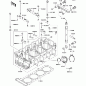 Схема вузла: Головка циліндра для Kawasaki ZX1100 GPZ1100