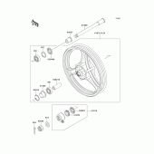 Схема вузла: Ступиця переднього колеса для Kawasaki EX250 GPX250R