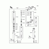 Схема вузла: Вилка передньої осі для Kawasaki EX400 EX-4