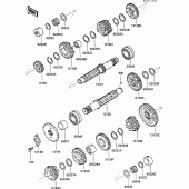 Схема узла: Трансмиссия для Kawasaki ZX600 GPX600R
