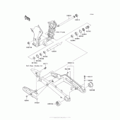 Схема узла: Задний рычаг (Маятник) для Kawasaki ZX1000 Ninja 1000 ABS
