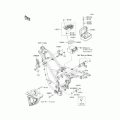 Схема вузла: Кріплення двигуна для Kawasaki KLX125 KLX125