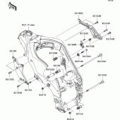 Схема вузла: Кріплення двигуна для Kawasaki ZX1000 Ninja ZX-10R