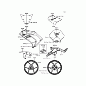 Схема вузла: Наклейка (Зелений) (FFF) для Kawasaki EX400 Ninja 400R ABS