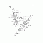 Схема вузла: Циліндр & Поршень для Kawasaki VN800 Vulcan 800 Classic