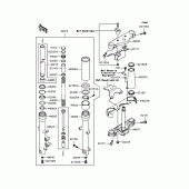 Схема вузла: Вилка передньої осі для Kawasaki VN400 Vulcan Drifter