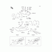 Схема вузла: Side covers/chain cover(zx900-b1) для Kawasaki ZX900 Ninja ZX-9R