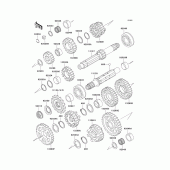 Схема вузла: Трансмісія для Kawasaki ZX750 Ninja ZX-7