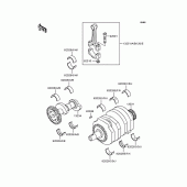 Схема узла: Коленчатый вал для Kawasaki EX250 ZZR250