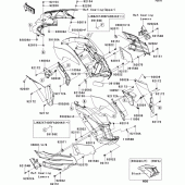 Схема вузла: Cowling(1/2)(center) для Kawasaki ZX1400 ZBSR1400 ABS