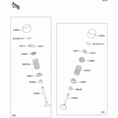 Схема узла: Клапан(ы) для Kawasaki ZX636 Ninja ZX-6R