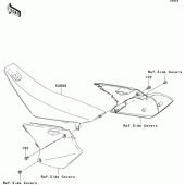 Схема узла: Сиденье для Kawasaki KX250/ KX252 KX250F