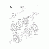 Схема узла: Сцепление для Kawasaki KLX300R