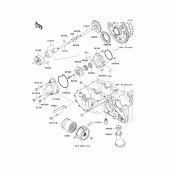 Схема вузла: Масляний насос & Масляний фільтр Kawasaki ZR1000 Z1000