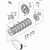 Схема вузла: Зчеплення для Kawasaki EX500 GPZ500S