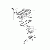 Схема вузла: Циліндр/поршень для Kawasaki EX250 Ninja 250