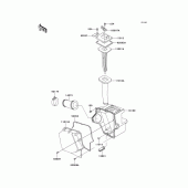 Схема узла: Воздушный фильтр для Kawasaki KMX125