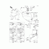 Схема вузла: Fuel tank(1/3) для Kawasaki ZX750 Ninja ZX-7R