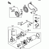 Схема вузла: Starter motor для Kawasaki EN500 Vulcan 500
