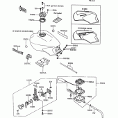 Схема вузла: Паливний бак(1/2) для Kawasaki ZG1000 1000GTR