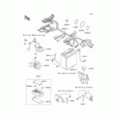 Схема вузла: Електроустаткування для Kawasaki EX250 ZZR250